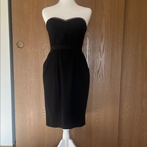 BCBGMaxAzria Black Strapless Dress with pockets